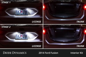 Ford Fusion Interior LED Conversion Kit - Diode Dynamics - Stage 2 - Cool White - `13-`20